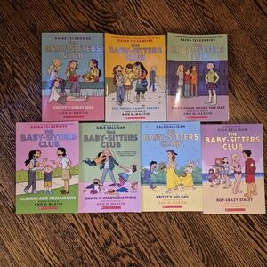 Scholastic The Baby-Sitters Club Graphic Novel Book Set 1-7 Collection